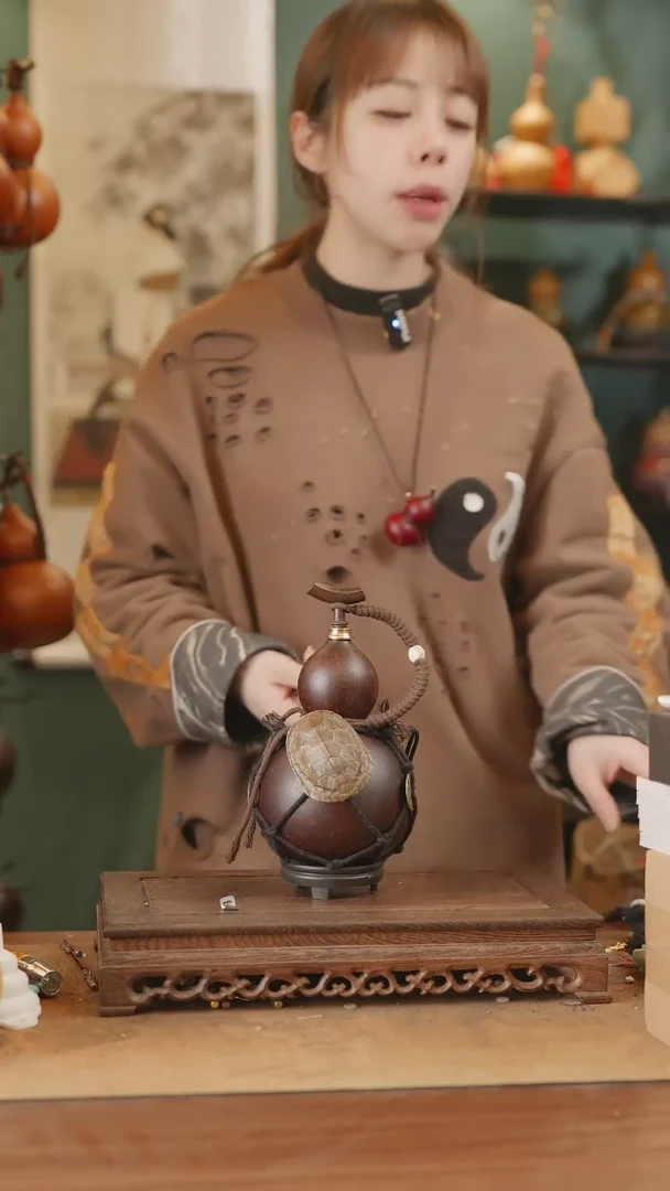 【闪购商品】97号精品天然大漆工艺防渗内胆酒葫芦~