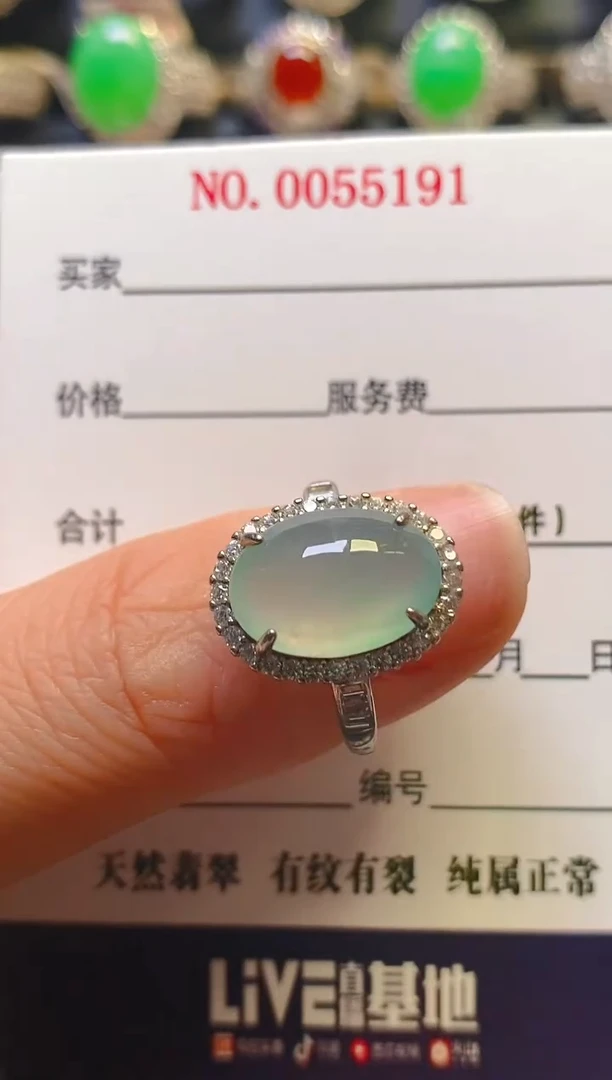 银S925镶嵌翡翠耳饰天然