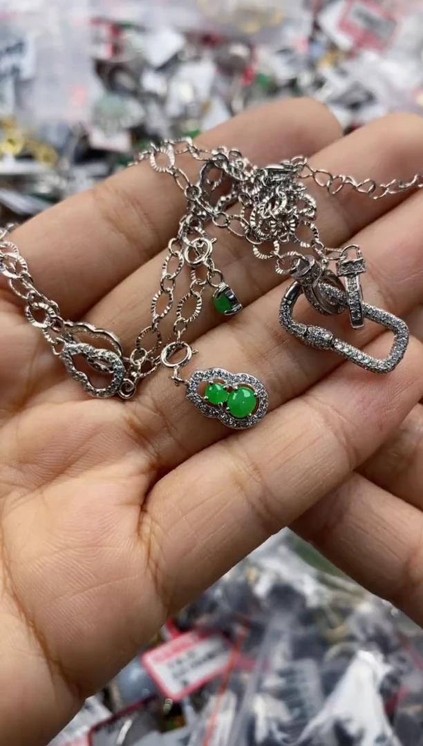 银S925镶嵌戒指翡翠555           4