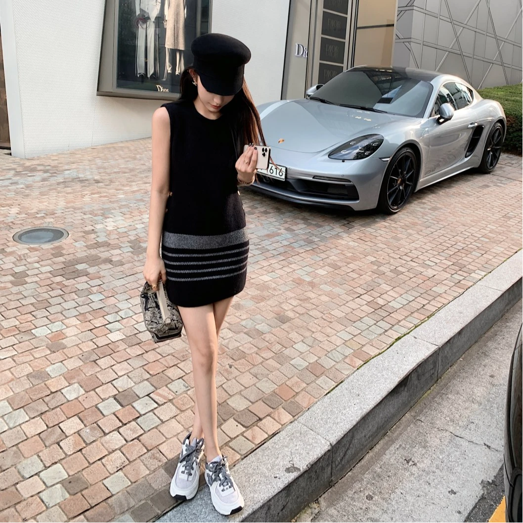 Lilylikes EasyChic条纹 超细美丽诺羊毛 提花背心/连衣裙