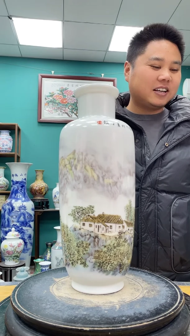 摆件302山水陶瓷摆件