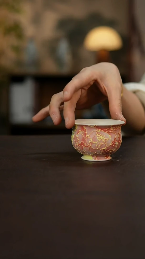景德镇陶瓷杯碗柴烧多人
