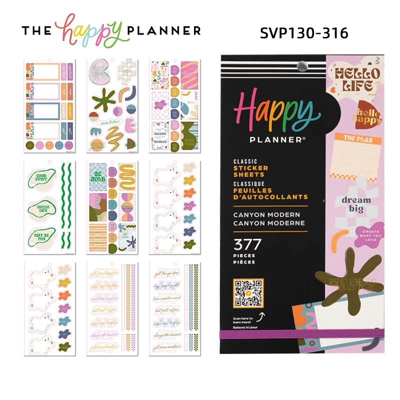 【直播专属】HAPPY PLANNER美式手帐不干胶贴纸30页手帐素材