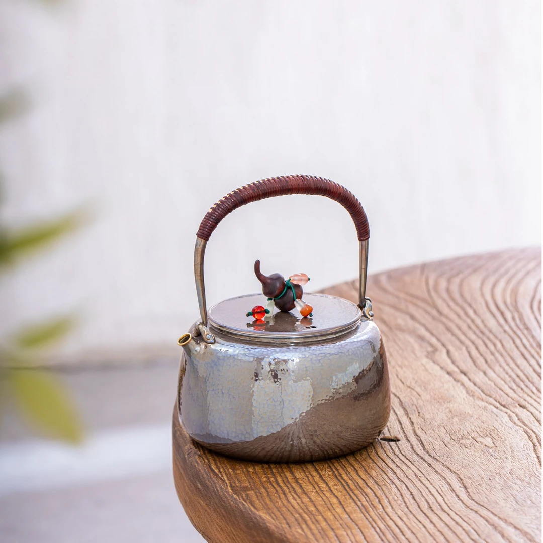 蜂鸟工坊 茶家 紫皮葫芦木钮提梁大壶 SWA11119