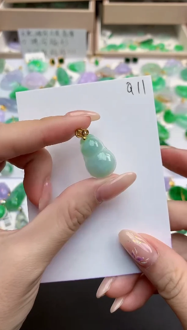 颈饰未镶嵌翡翠天然缅甸A货翡翠