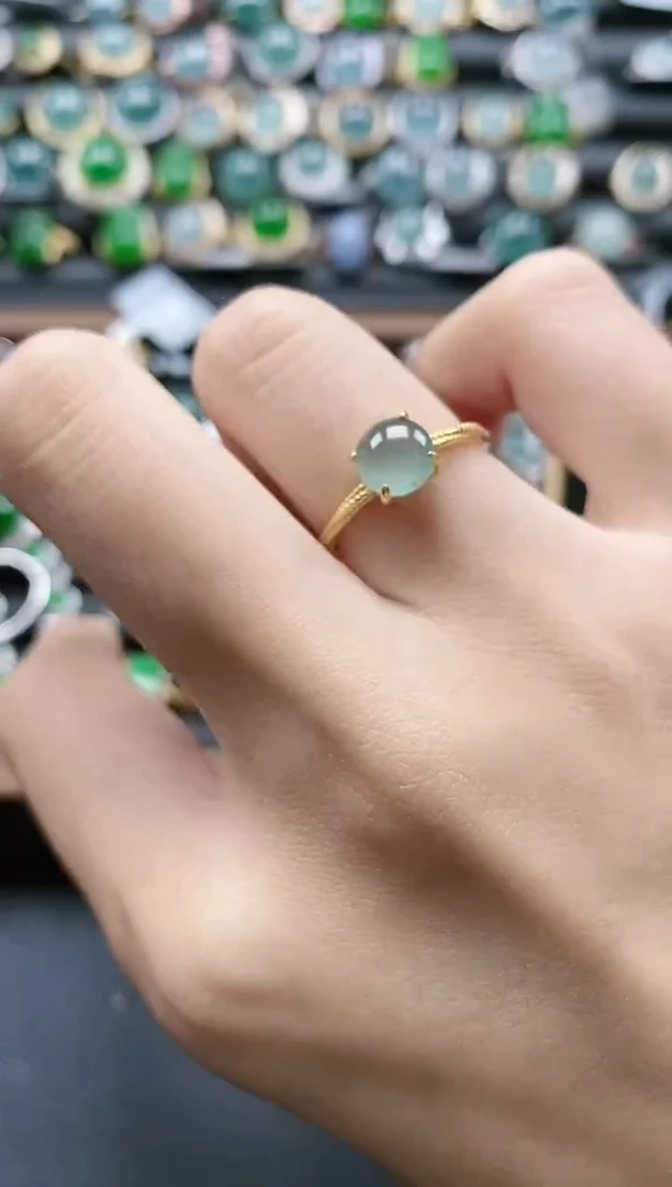 【闪购商品】翡翠戒指银S925镶嵌51511