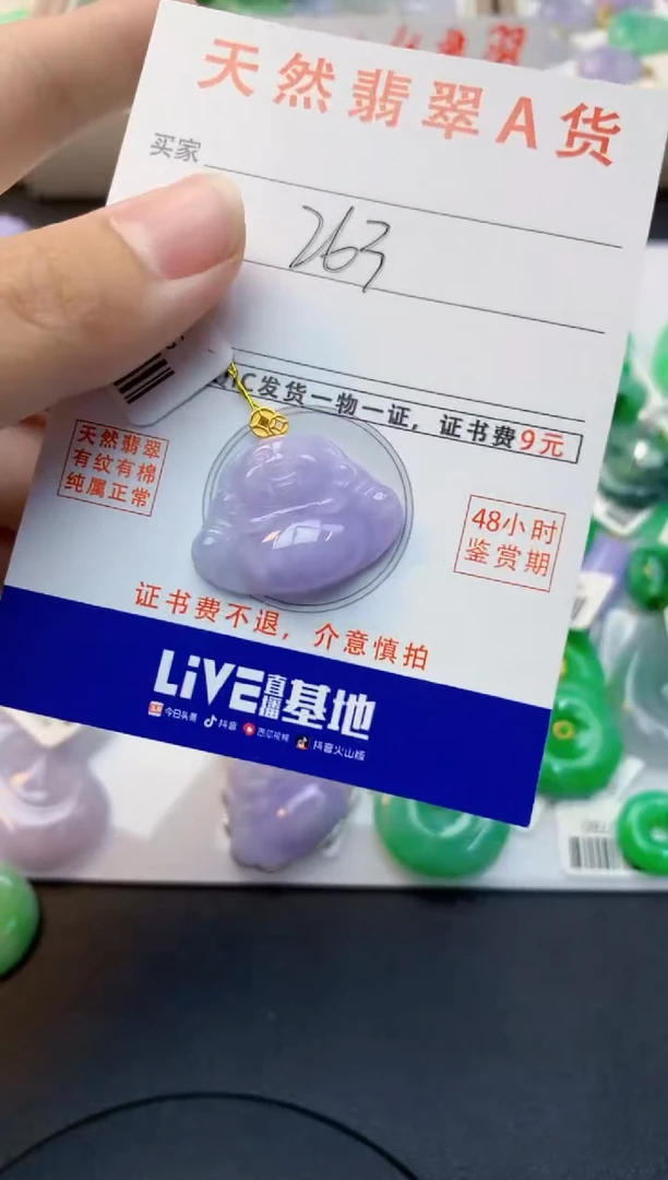 颈饰18K金镶嵌翡翠天然缅甸A货翡翠百元以上9元证书费自理