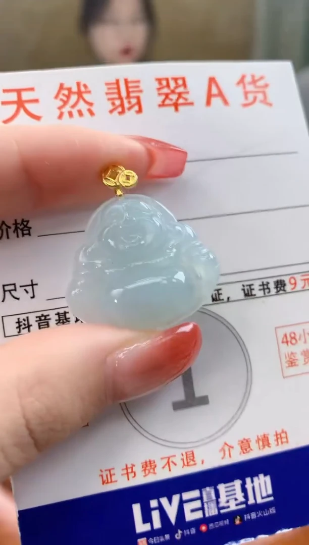 颈饰未镶嵌翡翠天然A货翡翠挂件
