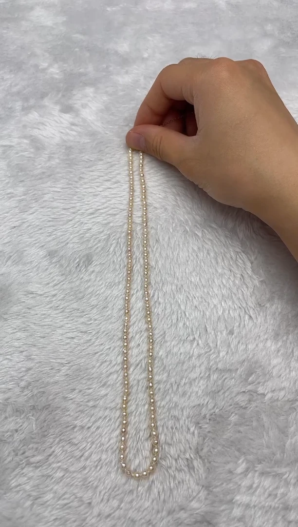 项链银S925镶嵌海水珍珠AK羽皇金3.5-4mm