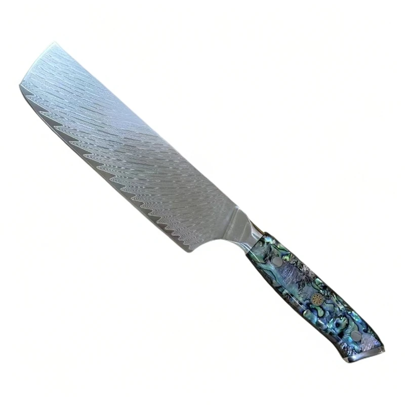 【按照主播讲解拍】羽毛花纹 家用厨房用具67层 VG10大码士革钢D