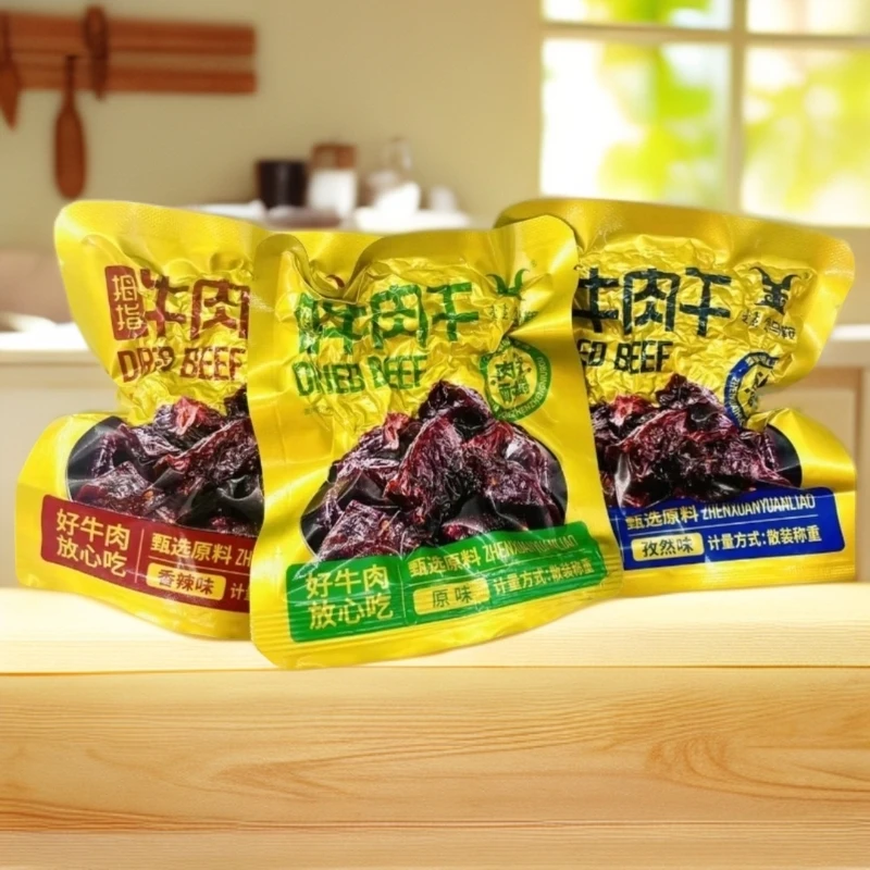 拇指牛肉干内蒙特产拇指牛肉干原味香辣开袋即食办公室休闲零食