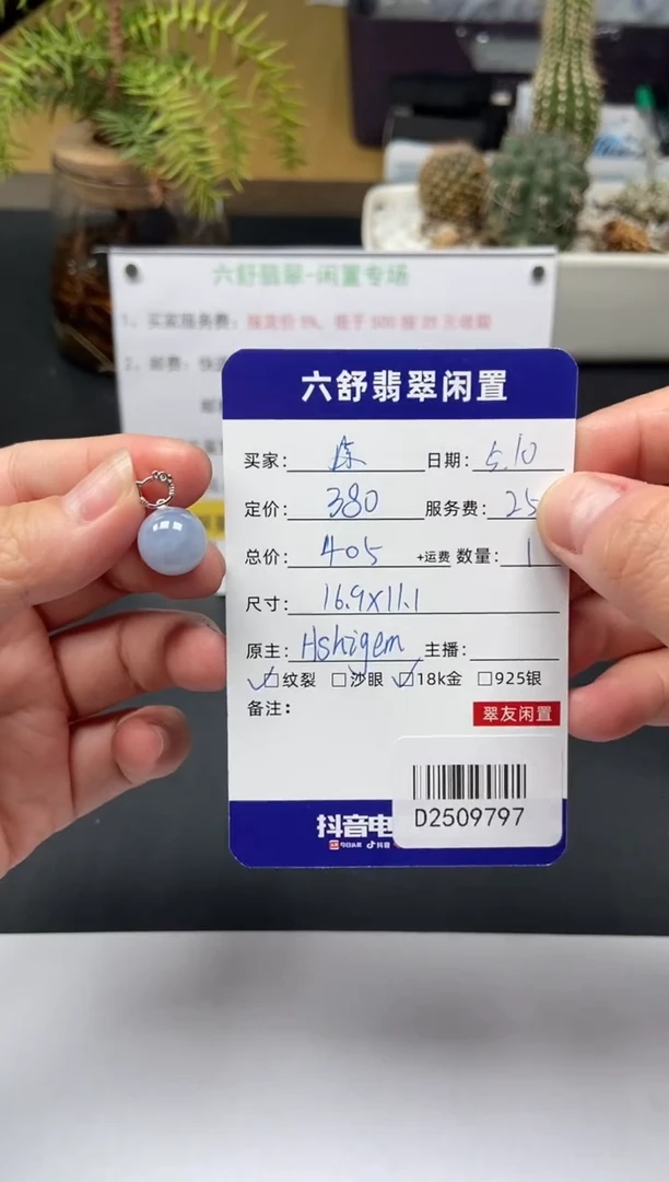 翡翠18K金镶嵌颈饰D2509797