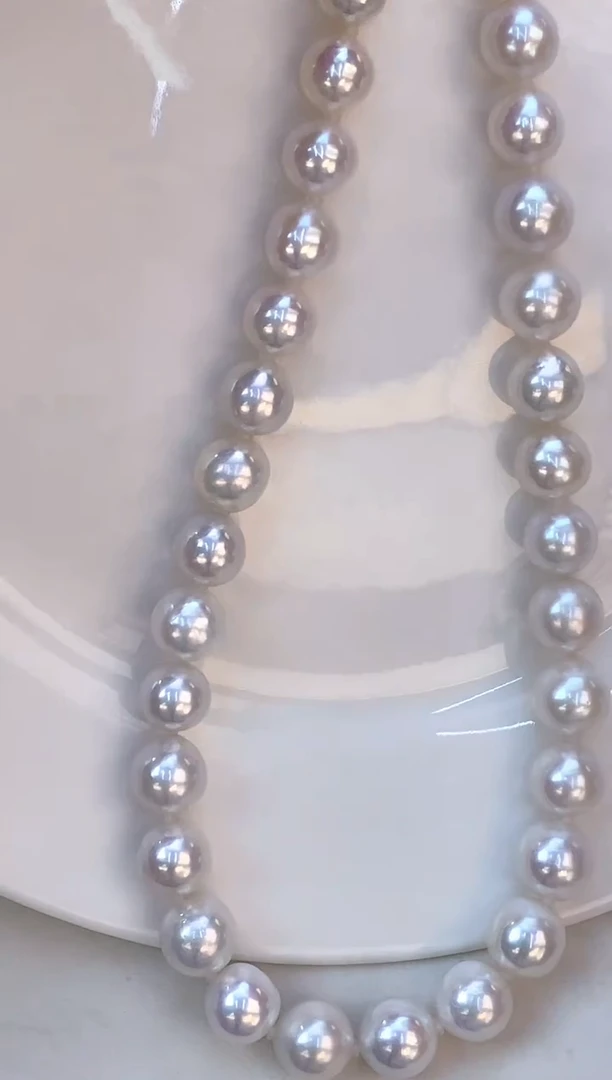 淡水珍珠银S925镶嵌项链10