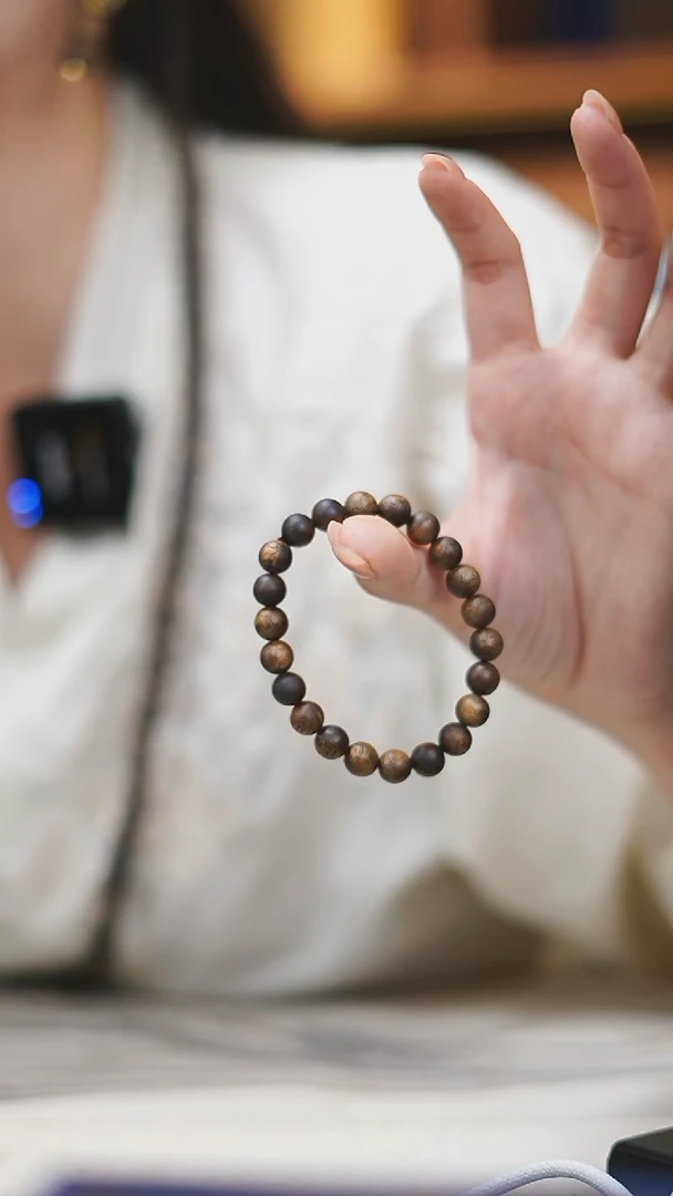 手串沉香8mm张勺子圆珠单圈5g+多样性发一