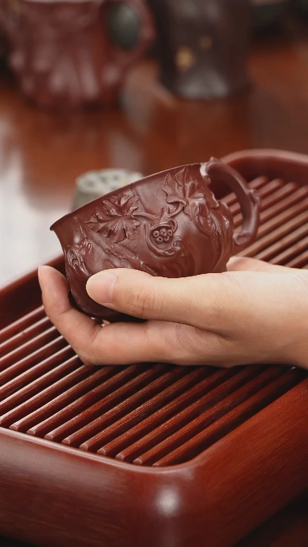 茶杯紫砂龙血砂主人杯薪钥