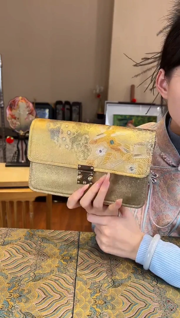 刺绣 非遗唐锦包包