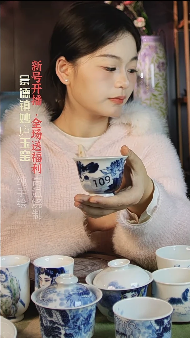 盘陶妙庐玉窑铃铛杯109