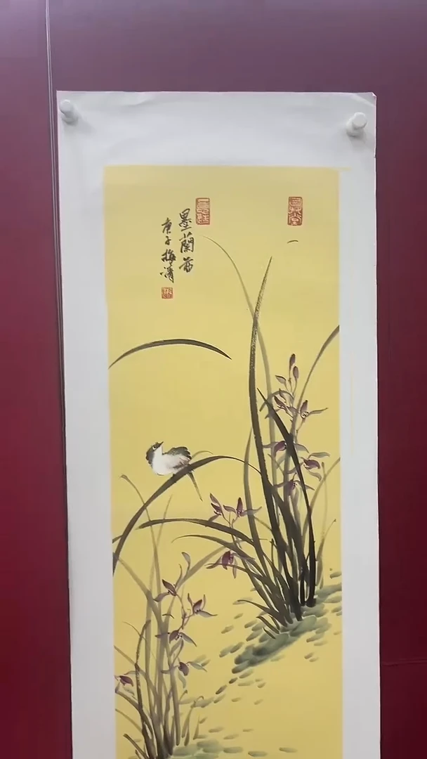 国画梅清老师花鸟条作品
