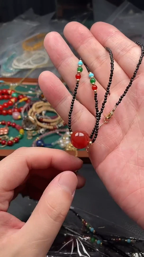 南红玛瑙未镶嵌颈饰多样性发货拍一发一