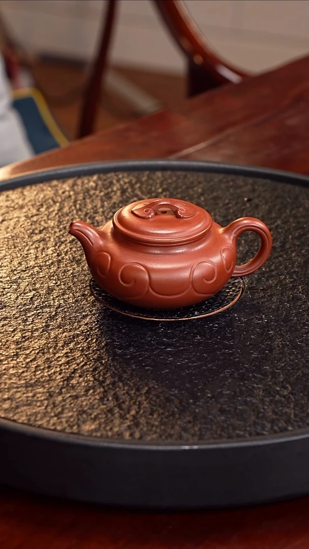 茶壶紫砂ZHS 仿古如意21 大红袍 200毫升
