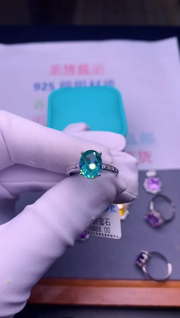 【闪购商品】蓝宝石戒指银S925镶嵌............