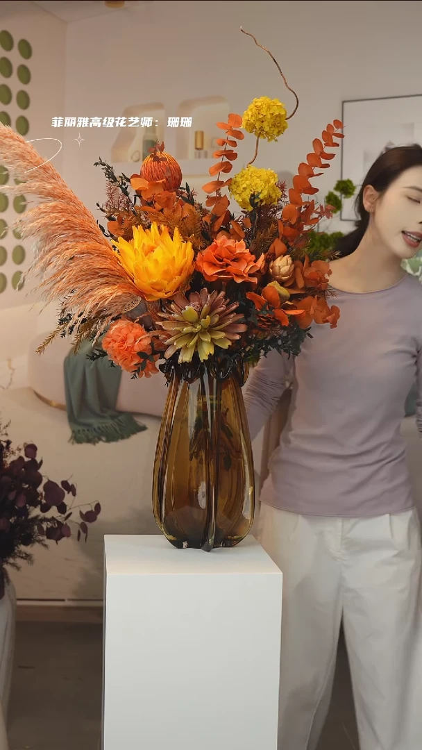 琉璃：图片款花+花瓶