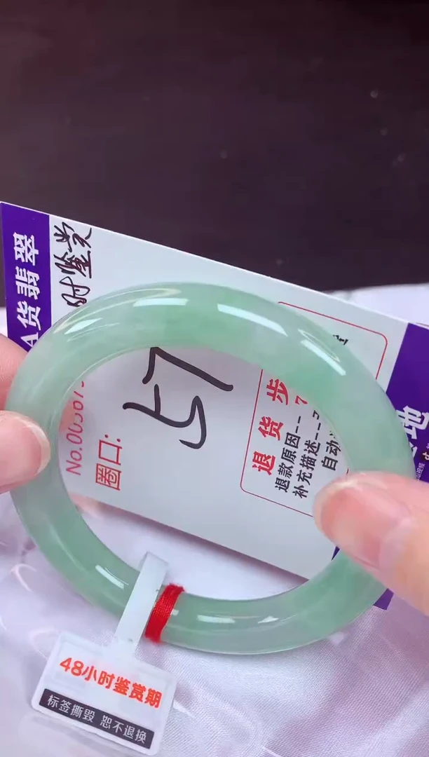 未镶嵌手镯翡翠57（48小时鉴赏期 ）