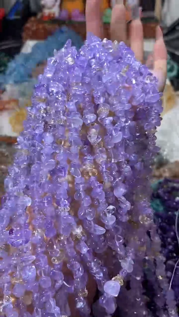 水晶珠宝半成品未镶嵌aaa紫黄晶