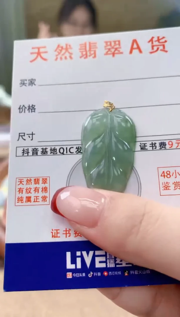 翡翠未镶嵌颈饰天然A货翡翠挂件