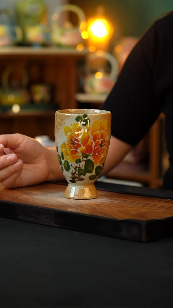 杯手绘心瓷陶瓷浮力