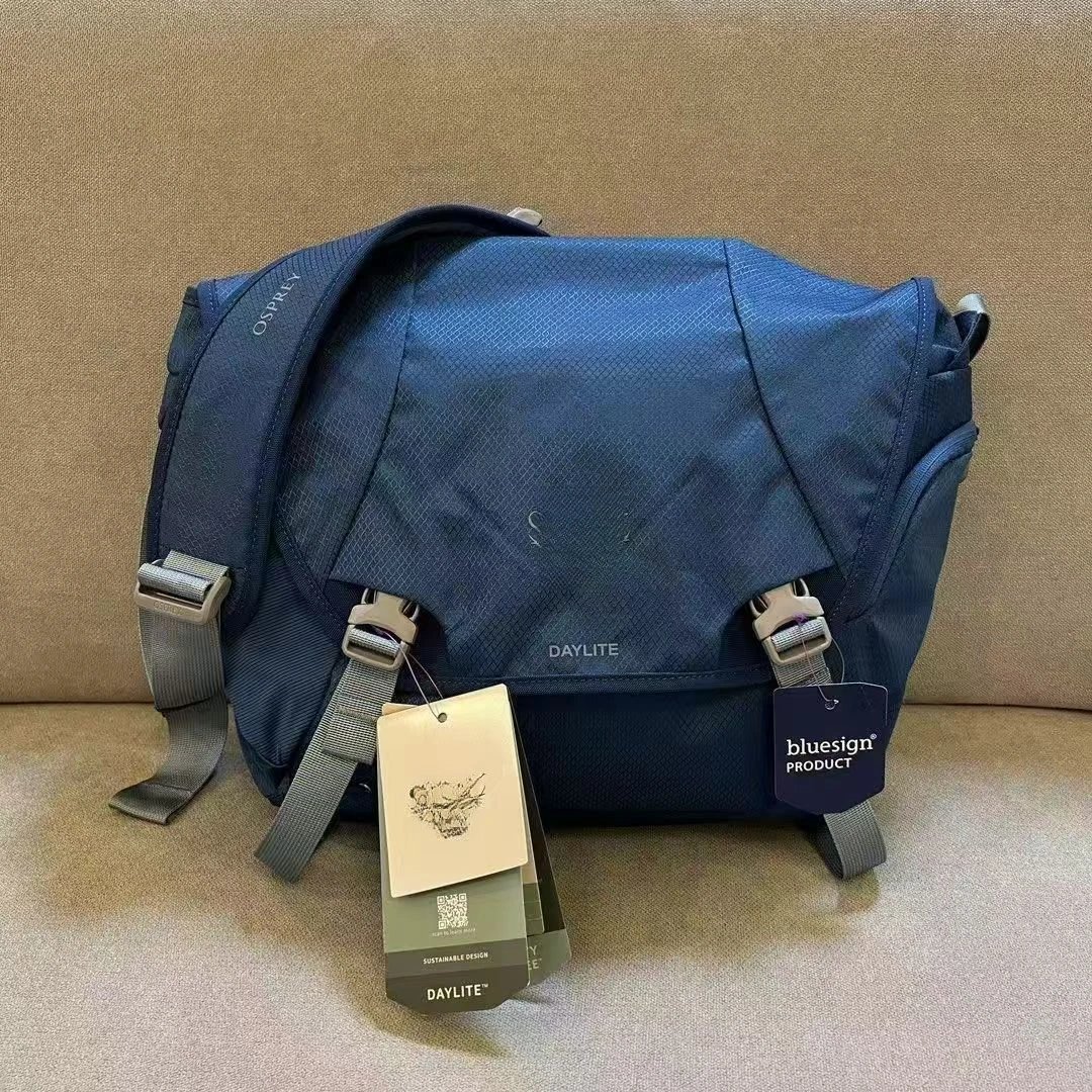 鹰12L内置袋藏蓝水洗单肩背包肩包欧美风单肩单肩包