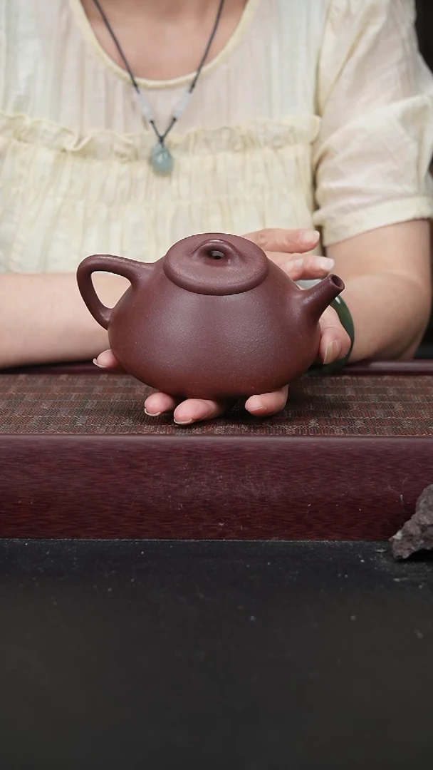 茶壶紫砂ZQQ底槽青子冶石瓢