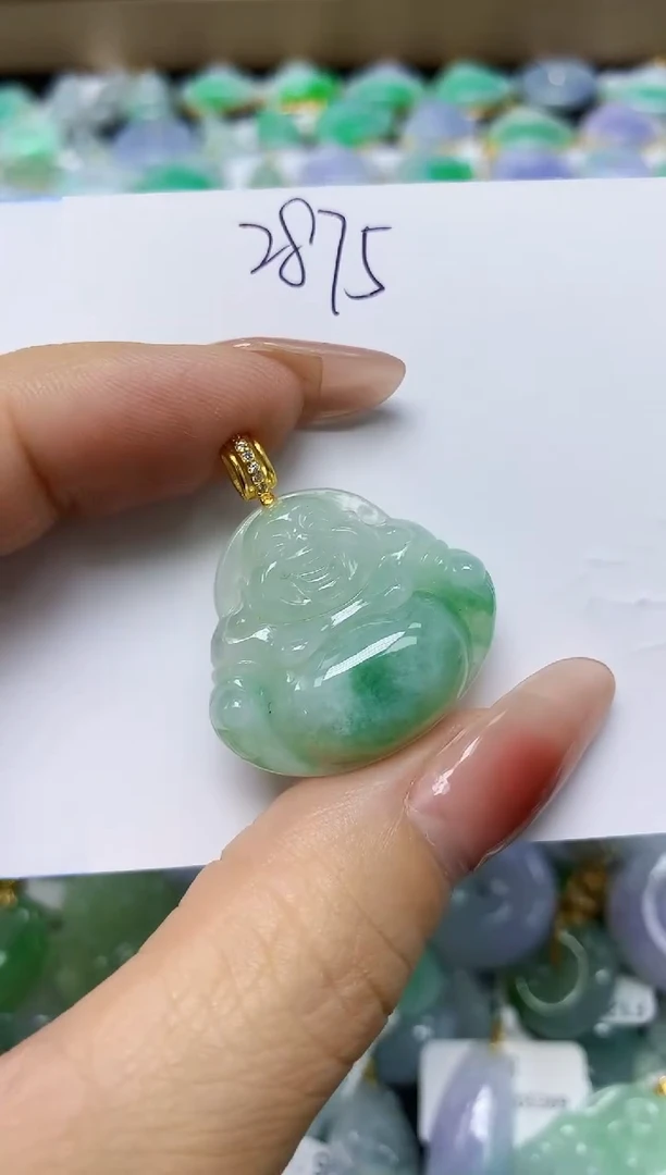 翡翠未镶嵌颈饰 天然缅甸翡翠A货