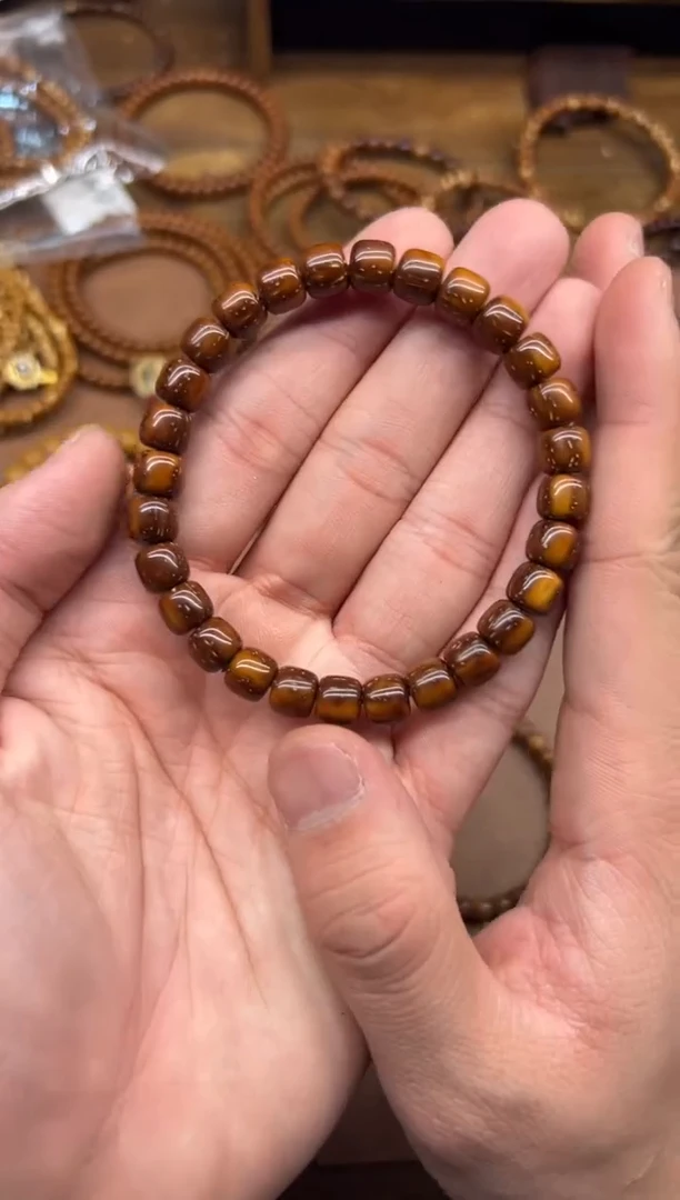 手串紫金鼠A989 咖皮微火焰卡8实心
