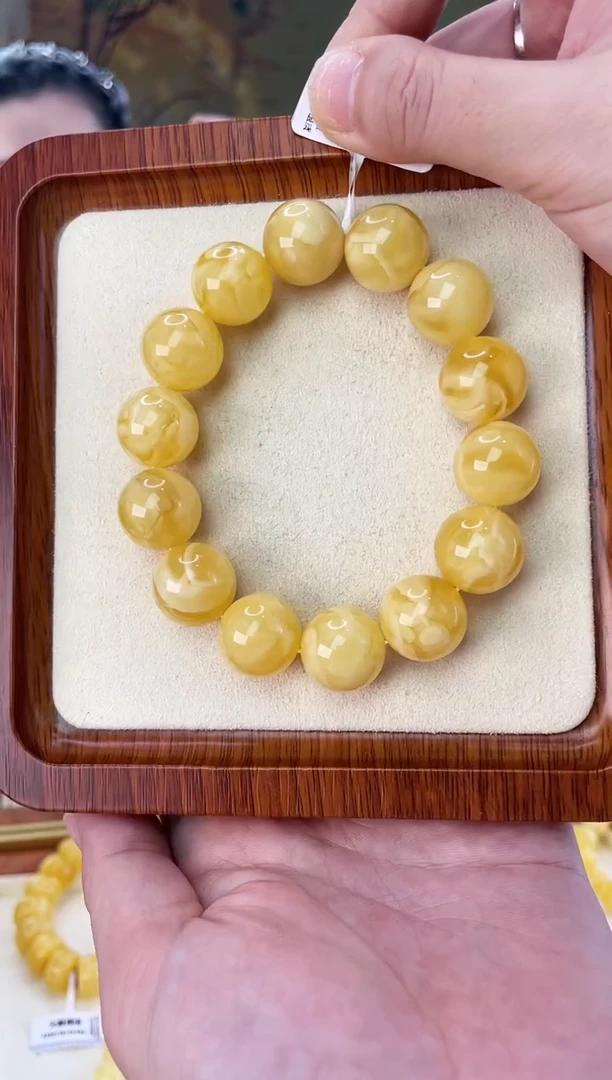 未镶嵌蜜蜡裸石手串