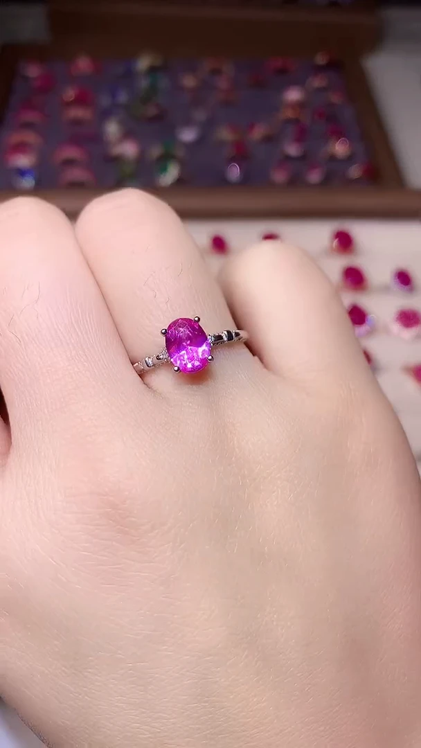 【闪购商品】红宝石戒指银S925镶嵌0000