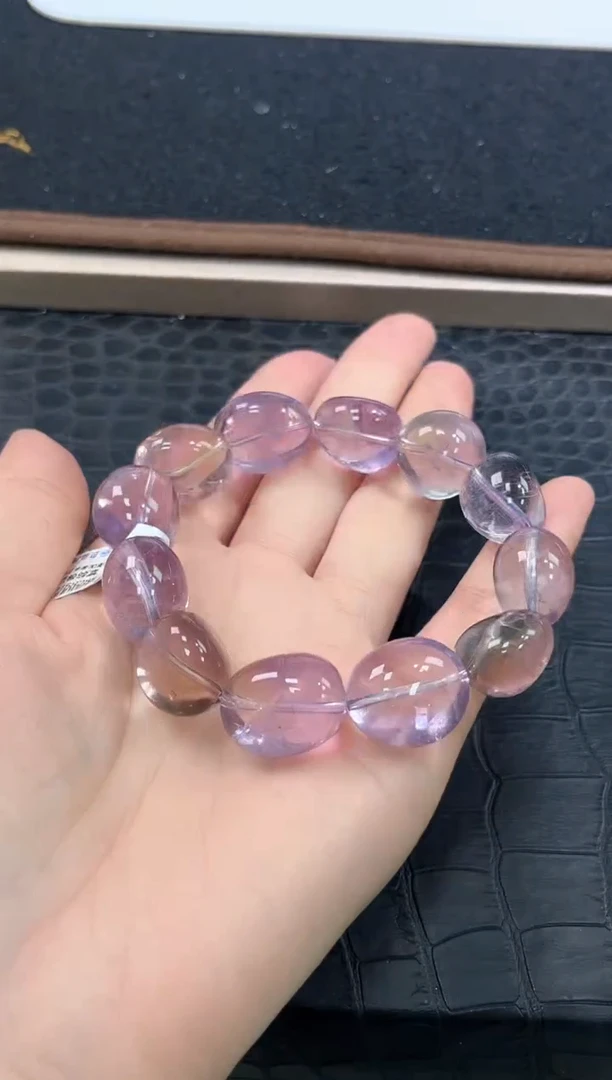 未镶嵌手链水晶65号紫黄水晶糖豆随行单圈70g