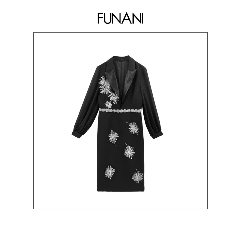 【FUNANI】 轻奢法式高级感重工原创设计感  连衣裙 X2530036