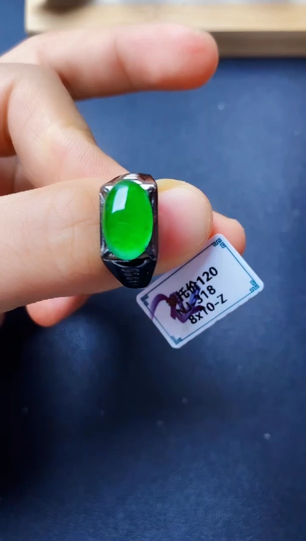 银S925镶嵌戒指翡翠222222