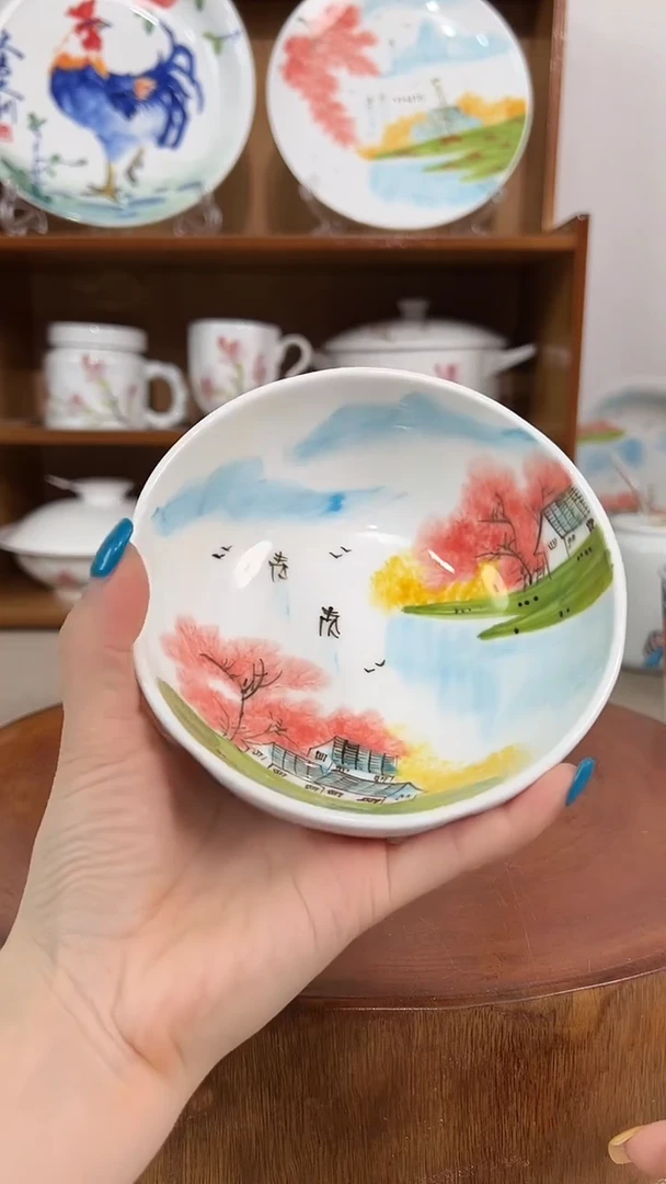 碗景德镇手工手绘陶瓷餐具