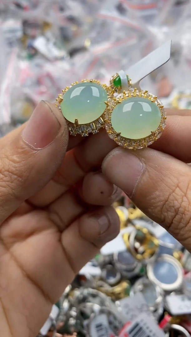 银S925镶嵌戒指翡翠1 3                   7