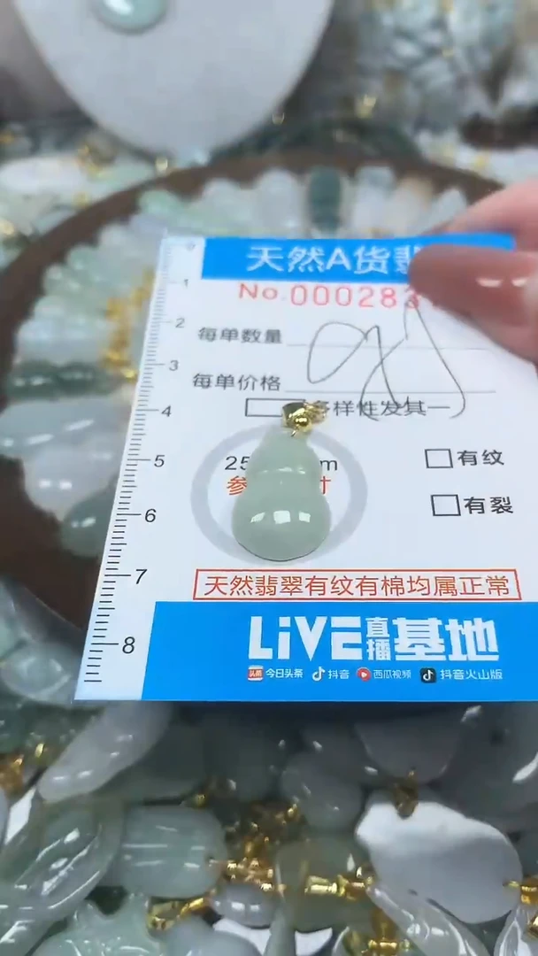 翡翠未镶嵌颈饰净货挂件-2837