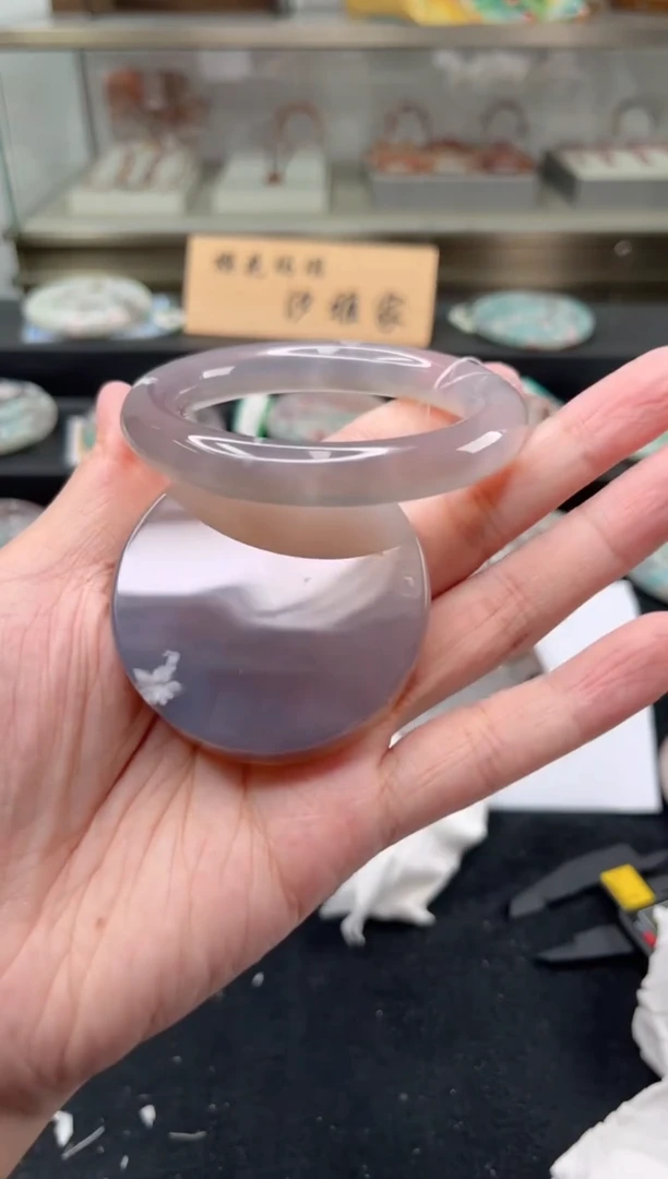 未镶嵌手镯石英质玉55圈口（赠品镯心）6430021
