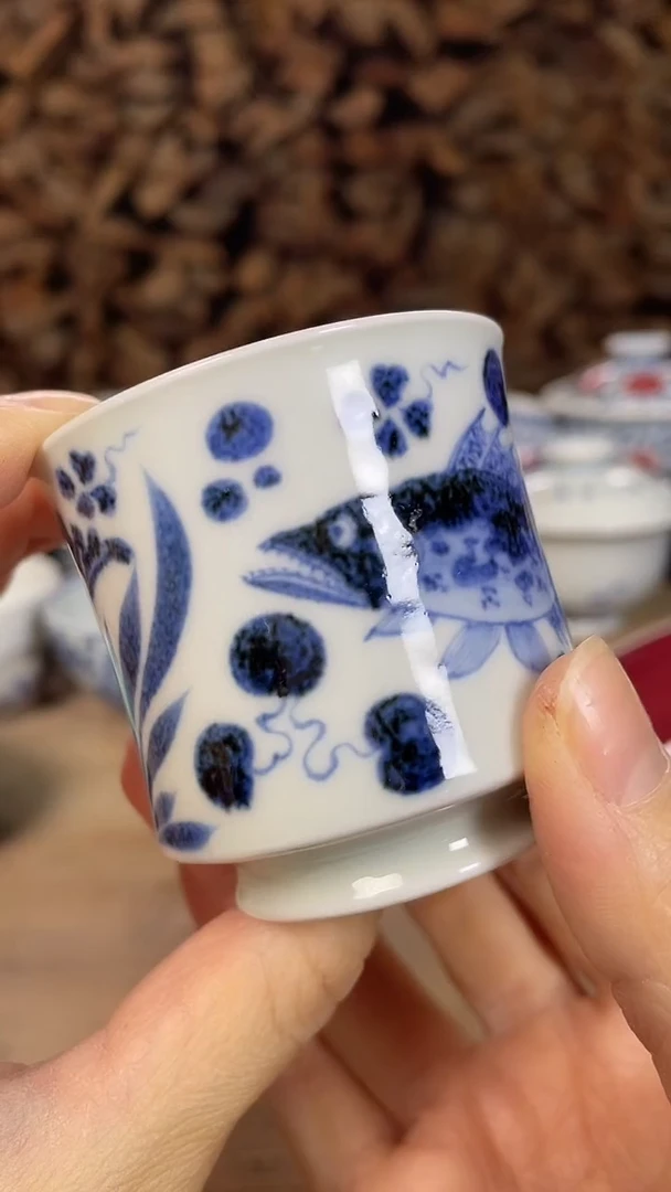 杯子瓷景德镇手工手绘陶瓷