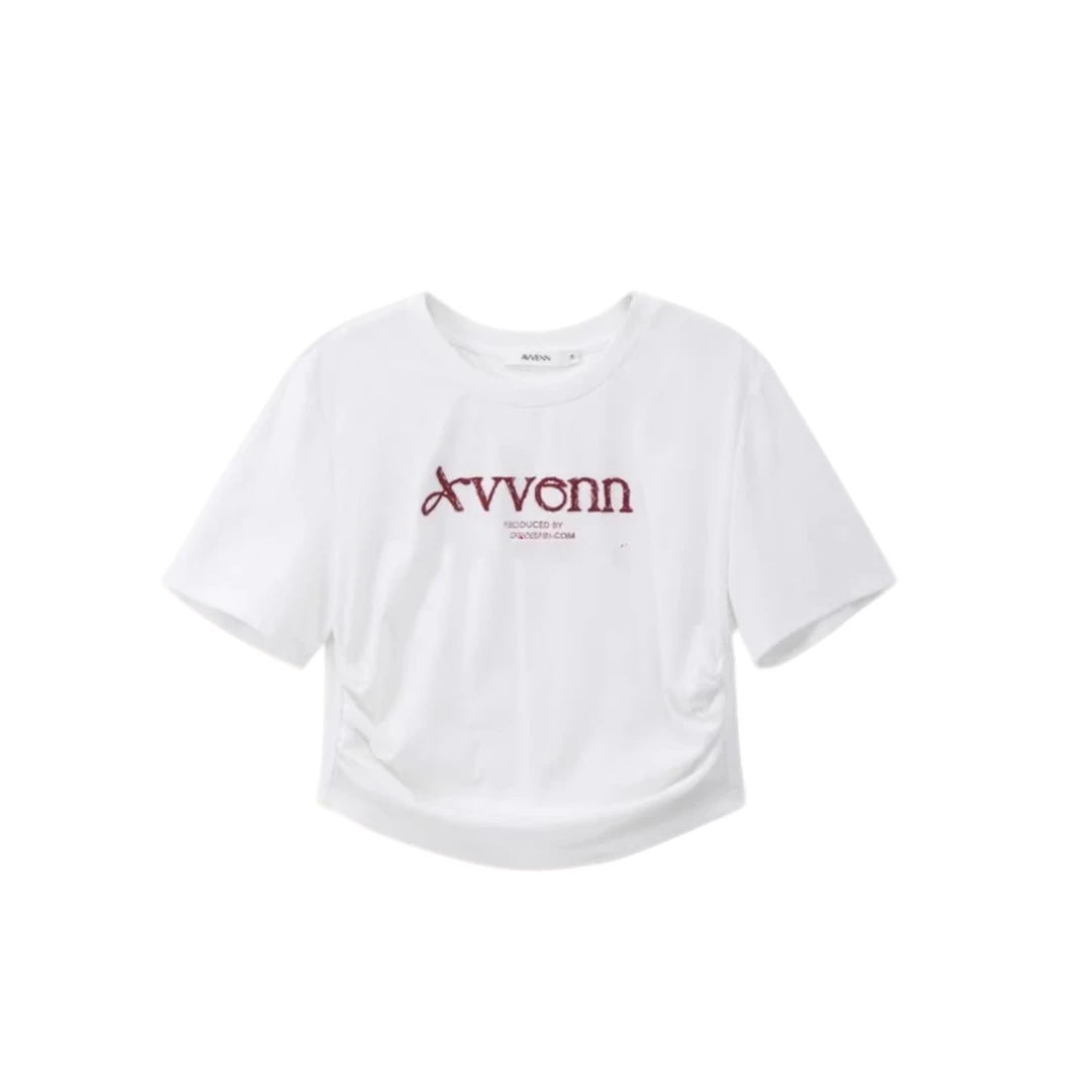 AVVENN 字母印花简约T恤25年夏AL31001542——590