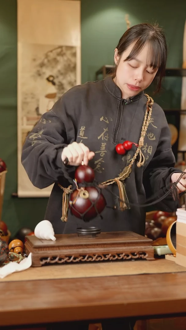 355号精品天然大漆酒葫芦一物一拍~
