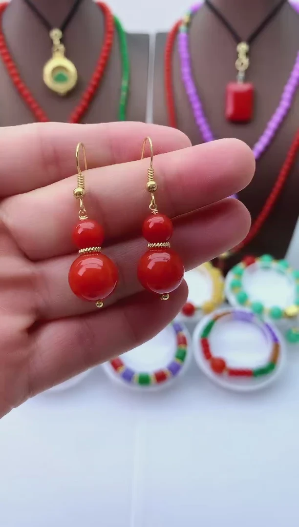 【闪购商品】翡翠耳饰14K金镶嵌R125耳坠