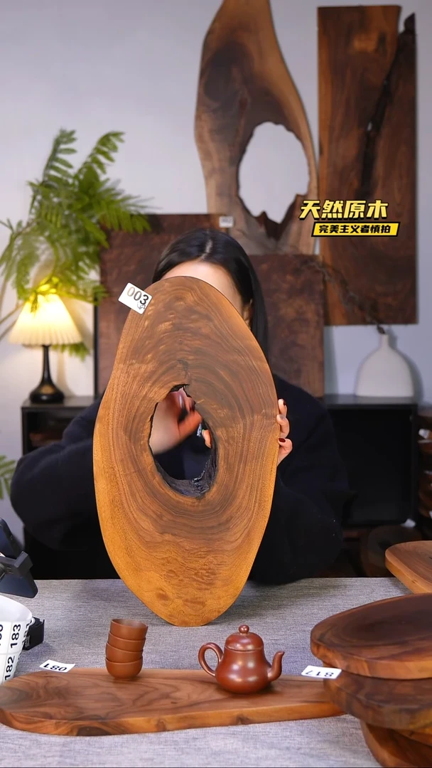木北美黑胡桃原木.干裂疤结不属于商品质量问题完美主义者慎拍