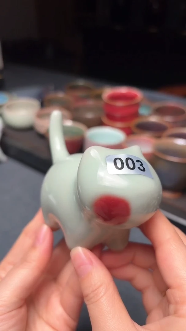 【闪购商品】钧瓷茶宠  可爱猫咪