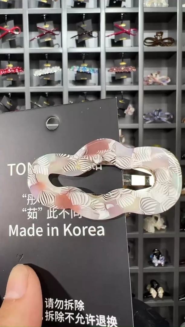 醋酸非金属韩国醋酸品牌发饰掰掰边夹云朵边夹一支